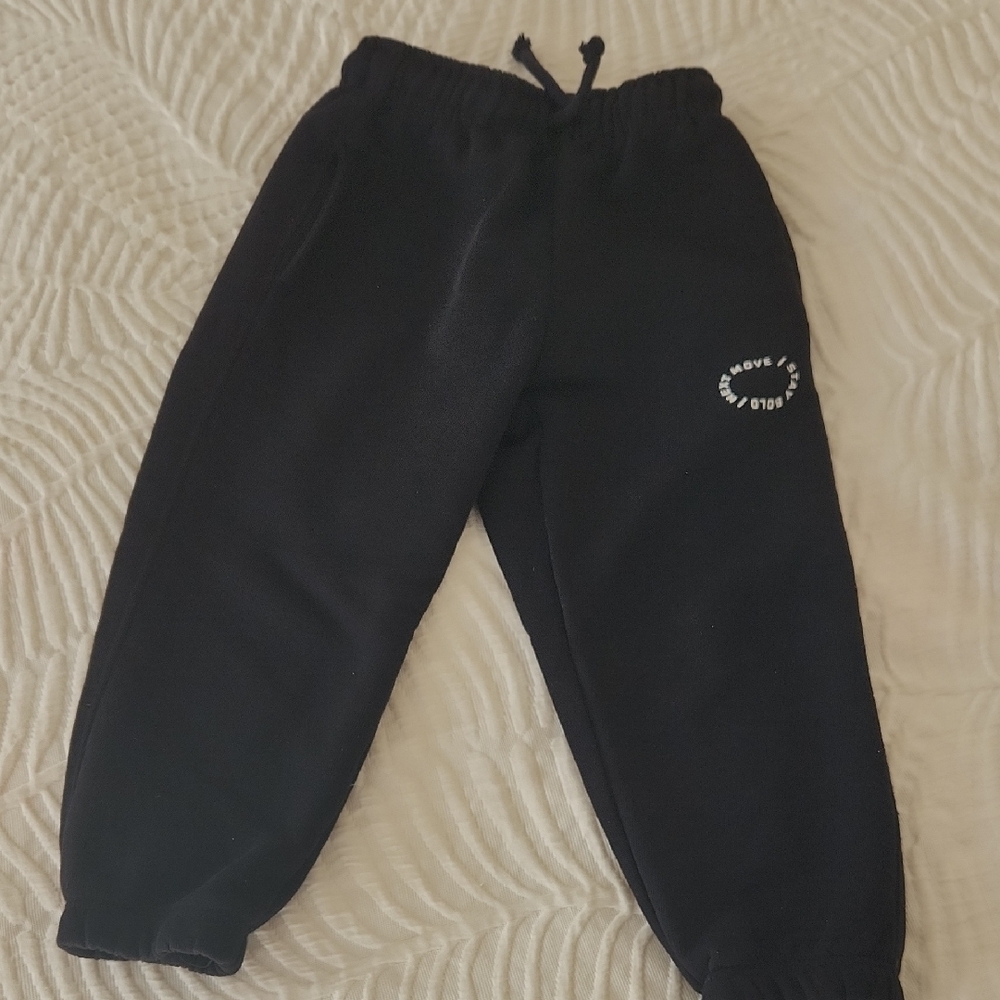 Zara Black Kids Joggers with White Detail